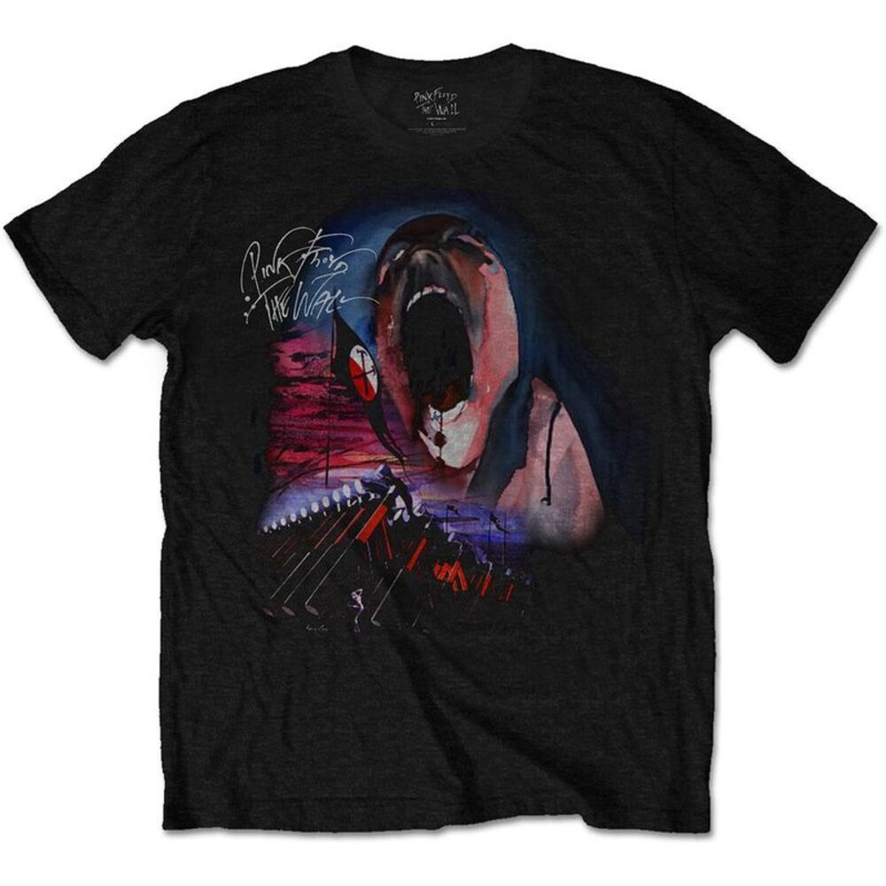 Pink Floyd Unisex Adult The Wall Scream & Hammers T-Shirt / Black